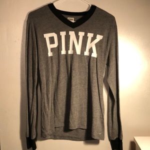 Long sleeved gray PINK shirt
